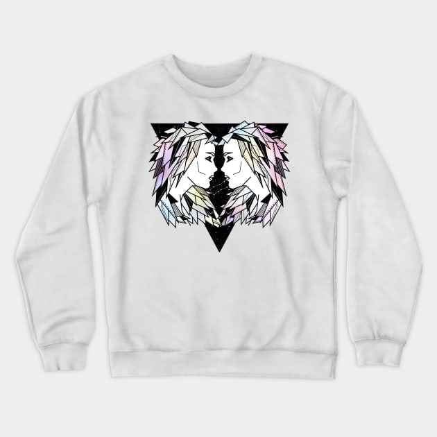 Gemini Twins Crewneck Sweatshirt by mailboxdisco